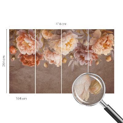 Peel and stick wall mural for kids' room with a floral design evoking gentle elegance