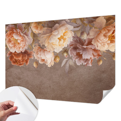 Peel and stick wall mural for kids' room with a floral design evoking gentle elegance