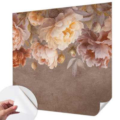 Peel and stick wall mural for kids' room with a floral design evoking gentle elegance