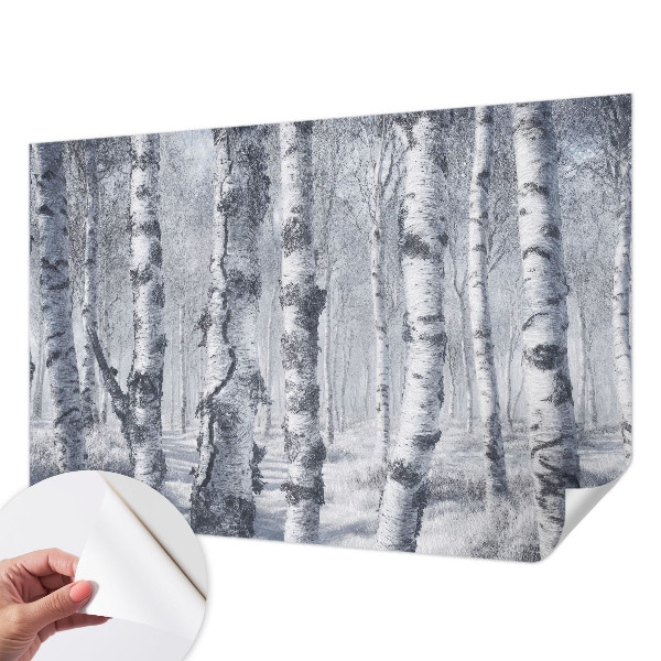 3D photo wallpaper mural featuring a frosty nature scene