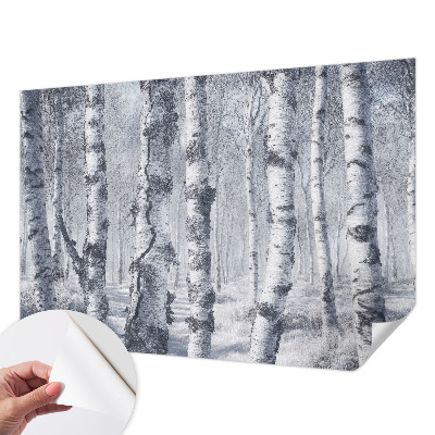 3D photo wallpaper mural featuring a frosty nature scene