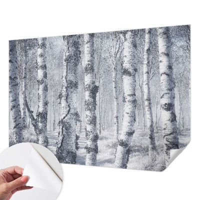 3D photo wallpaper mural featuring a frosty nature scene