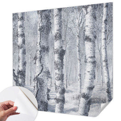 3D photo wallpaper mural featuring a frosty nature scene