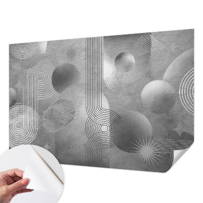 Nursery wall mural with an abstract elegant design