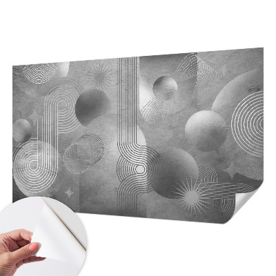 Nursery wall mural with an abstract elegant design