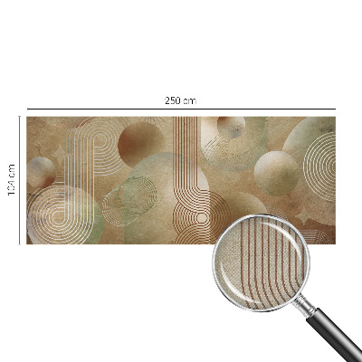 Baby room wall mural with a geometric pattern
