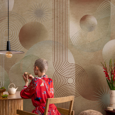 Baby room wall mural Geometric pattern