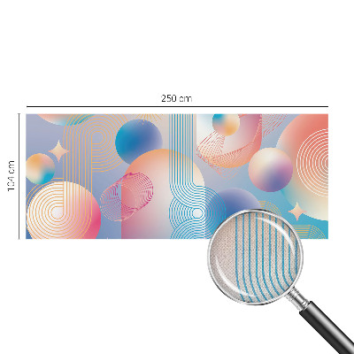 Peel and stick wallpaper mural with a colorful abstract design