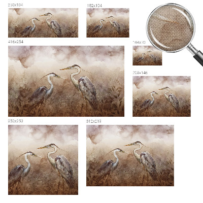 Peel and stick wall mural Elegant birds