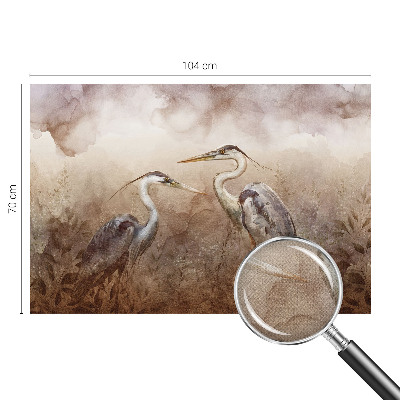 Peel and stick wall mural with an elegant birds design