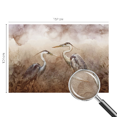 Peel and stick wall mural with an elegant birds design