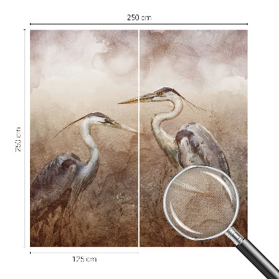 Peel and stick wall mural with an elegant birds design