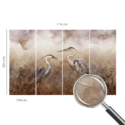 Peel and stick wall mural with an elegant birds design