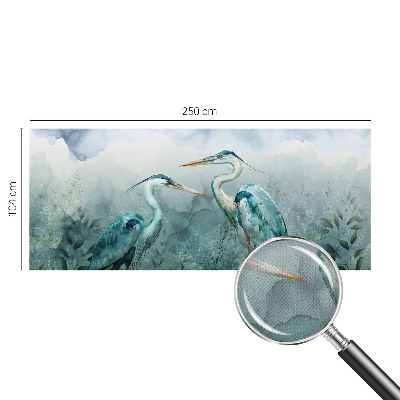 Self-adhesive wall mural featuring birds in a nature scene