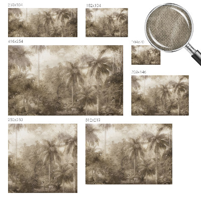 Self-adhesive photo wallpaper featuring an exotic landscape