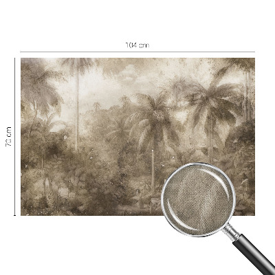 Self-adhesive photo wallpaper featuring an exotic landscape