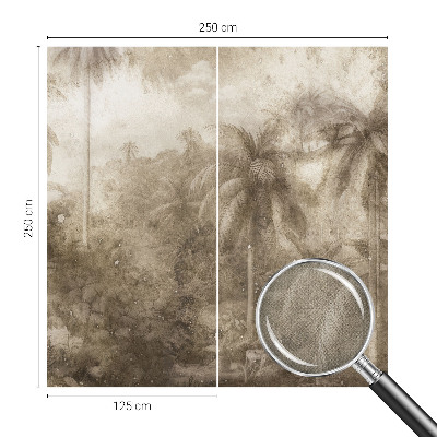 Self-adhesive photo wallpaper featuring an exotic landscape