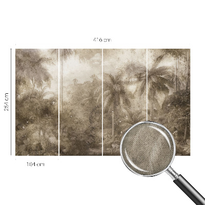 Self-adhesive photo wallpaper featuring an exotic landscape