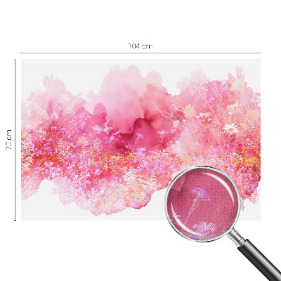 Removable wall mural with a floral pattern