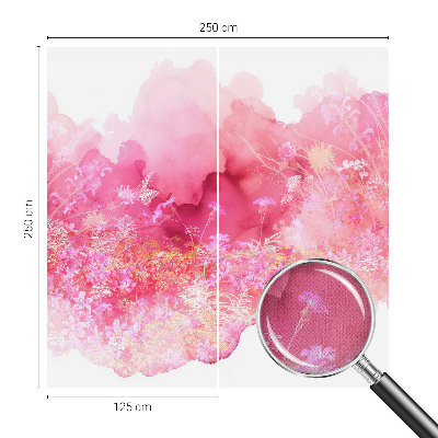 Removable wall mural with a floral pattern