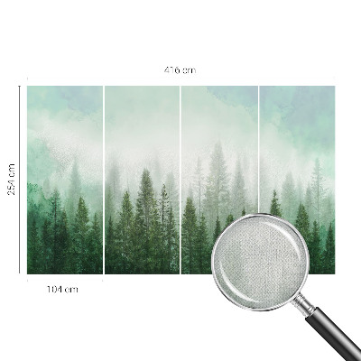 Peel and stick wall mural for bedroom Wolf in the forest