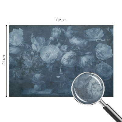 3D wall mural with a floral arrangement design
