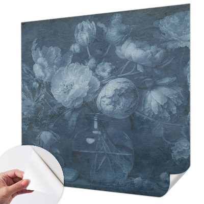 3D wall mural with a floral arrangement design