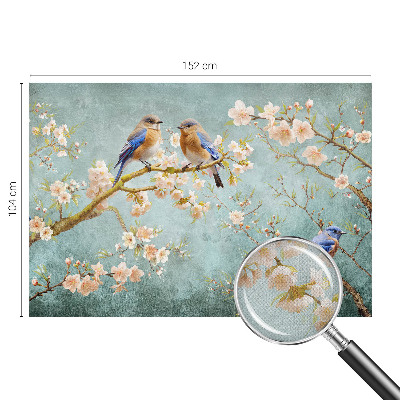 Peel and stick wall mural for kids' room Spring birds
