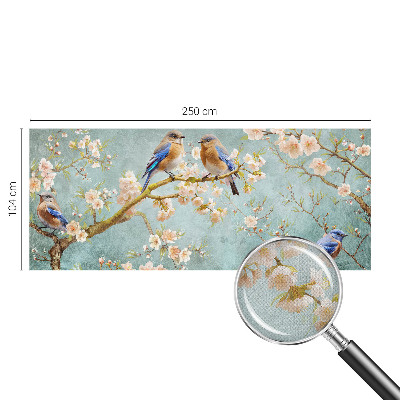Peel and stick wall mural for kids' room Spring birds