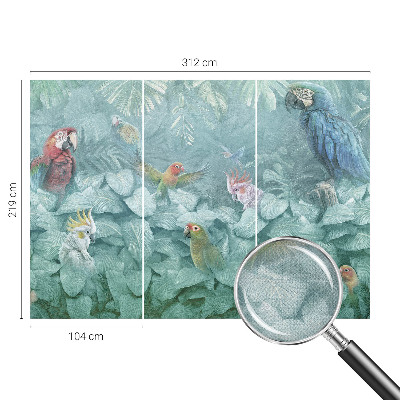 Nursery wall mural Exotic birds