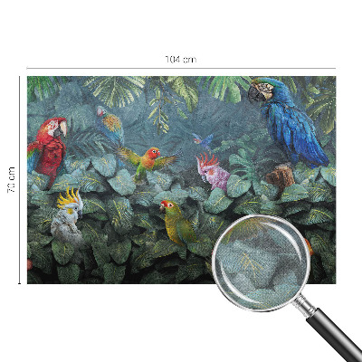 Children's wall mural with an exotic jungle design