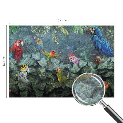 Children's wall mural with an exotic jungle design