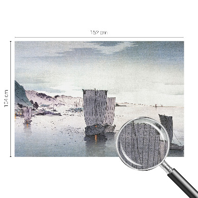 Peel and stick wallpaper mural with a nautical scene