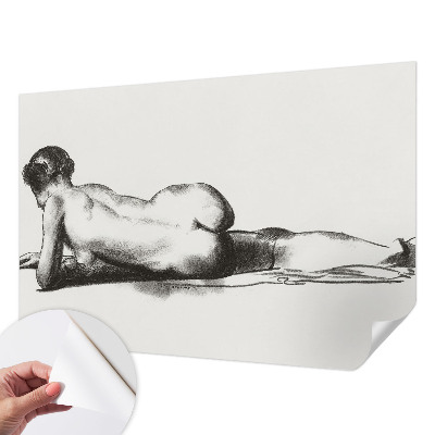 Self-adhesive wall mural A subtle act