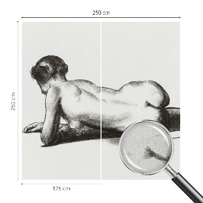 Self-adhesive wall mural A subtle act