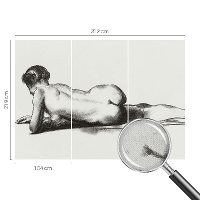 Self-adhesive wall mural A subtle act