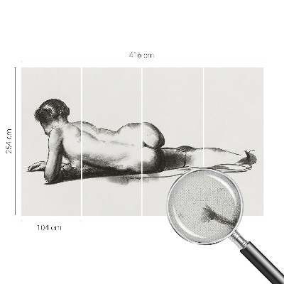 Self-adhesive wall mural A subtle act