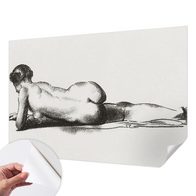 Self-adhesive wall mural A subtle act