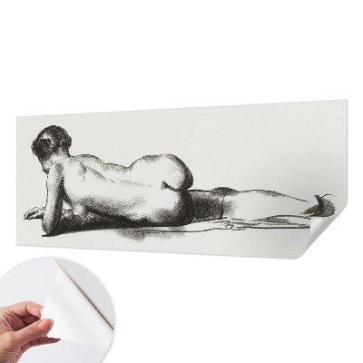 Self-adhesive wall mural A subtle act