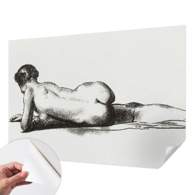 Self-adhesive wall mural A subtle act