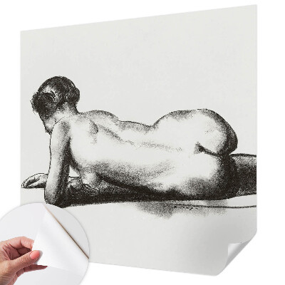 Self-adhesive wall mural A subtle act