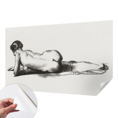 Self-adhesive wall mural A subtle act