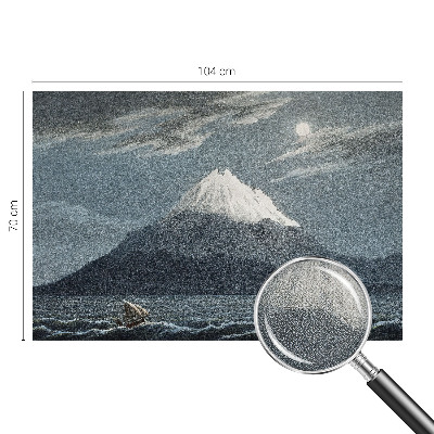 Removable wall mural wallpaper with a moonlit night design