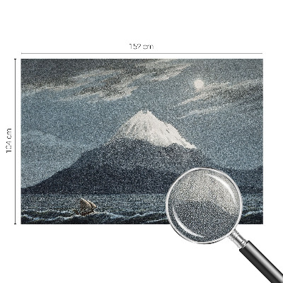 Removable wall mural wallpaper with a moonlit night design