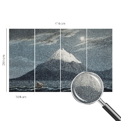 Removable wall mural wallpaper Moonlit night