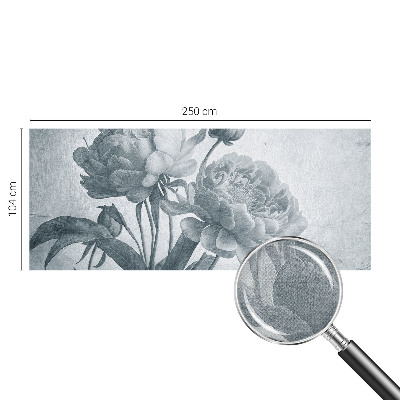 Removable wall mural with a floral chic design