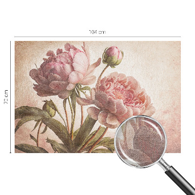 Stick-on wall mural Delicate peonies