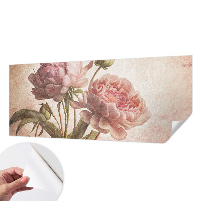 Stick-on wall mural Delicate peonies