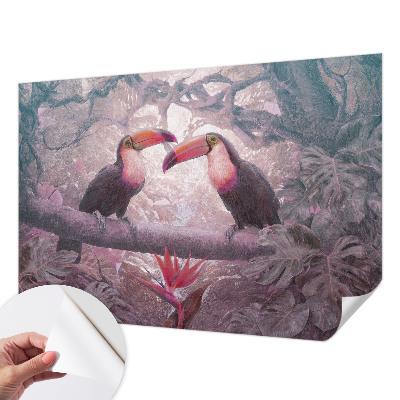 Removable wall mural wallpaper Exotic couple