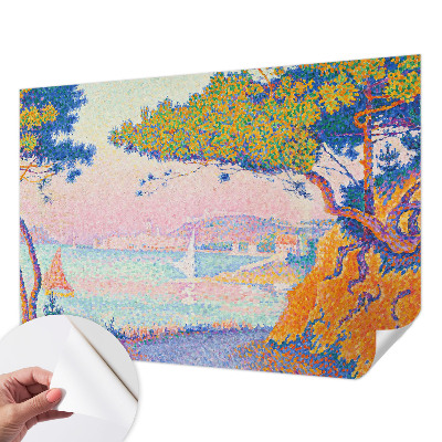 3D Wall Mural featuring a colorful landscape design